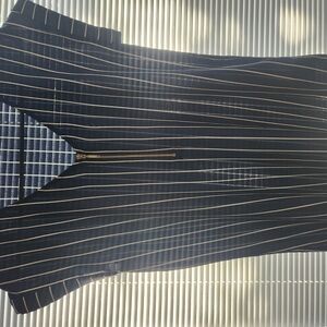 Express Navy and White Striped Blouse